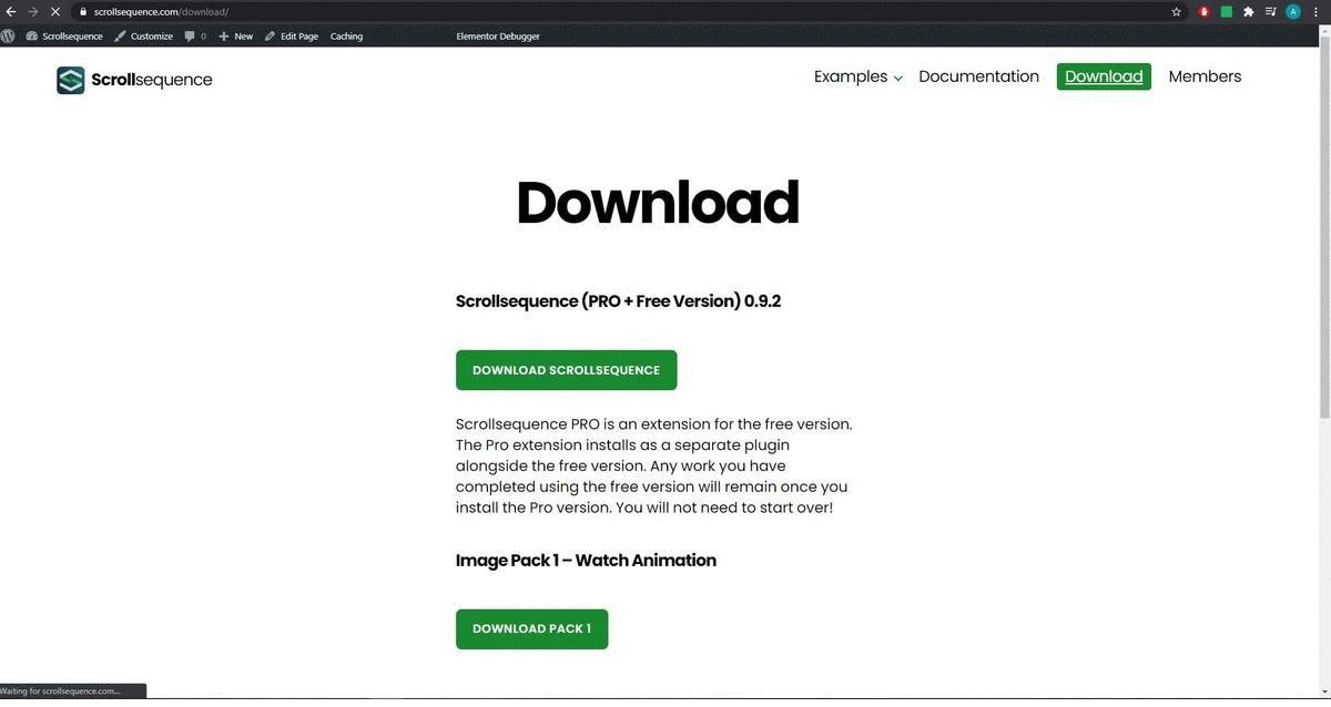Scrollsequence Installation