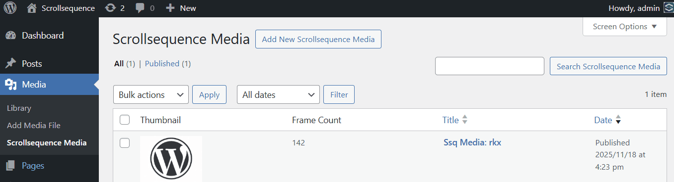Video to Scrollsequence output example